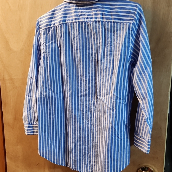 Ralph Lauren Blue and White Striped Shirt - Picture 2 of 3